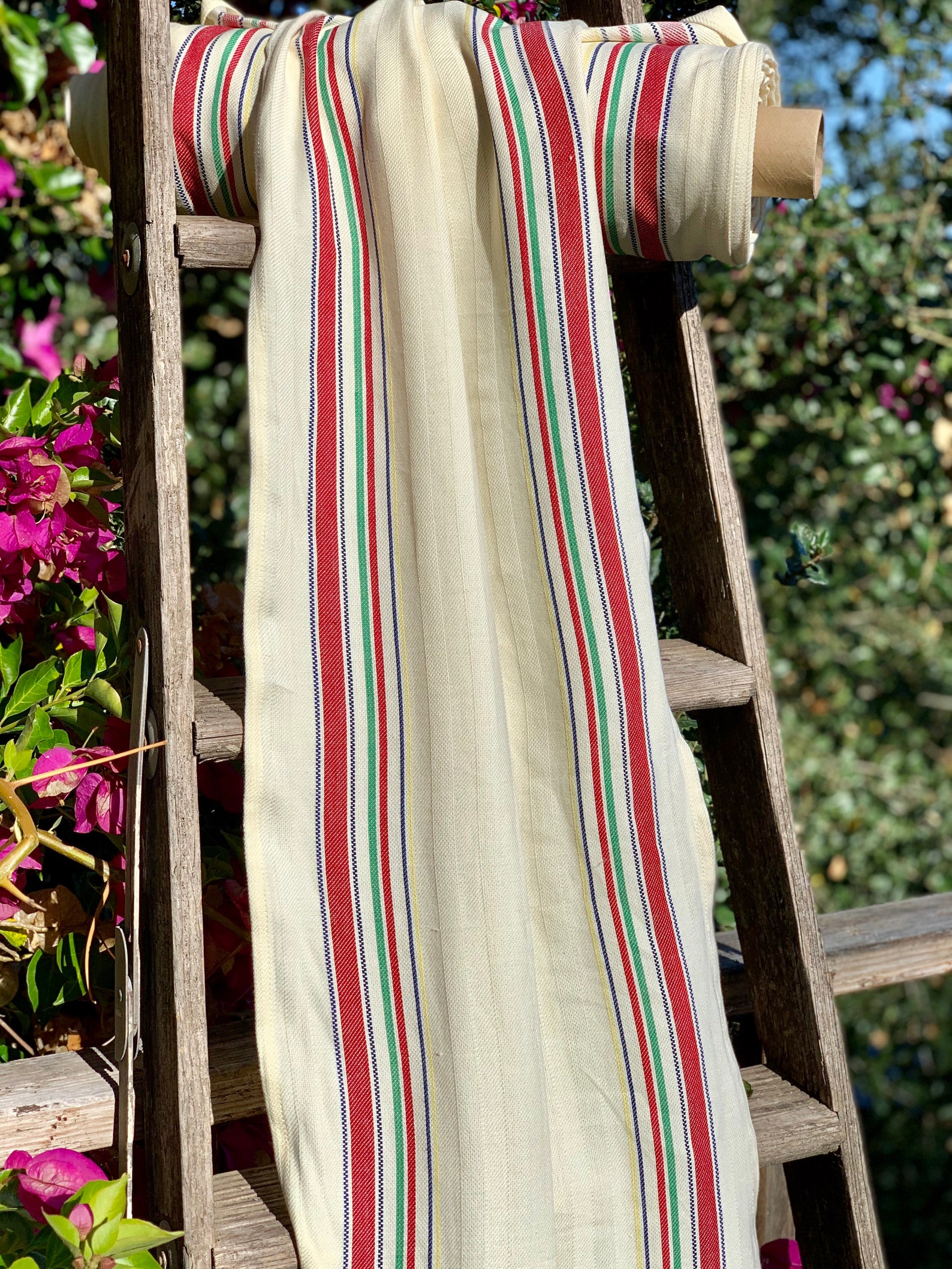 Toweling Fabric by the Yard Ticking Fabric French Country Etsy