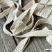 Scrap Unfinished Grain Sack Ribbon - Natural Cream Ribbon - 1/4