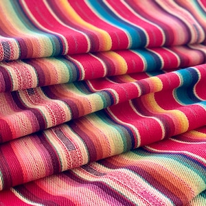 Faux Vintage Saddle Blanket Heavy Weight Twill Fabric - Ethnic Stripe - BOHO Ranch Fabric - Western Fabric - Southwest Fabric - Serape Style
