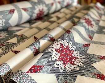 FABRIC Quilt Top - 90” Wide Cheater Quilt Top Calico 100% Cotton - Wide Back - By the Yard
