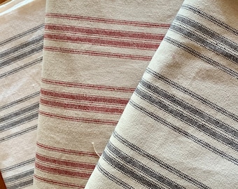 Getreidesack Stoff - Futtersack Stoff - Inlett Stoff - Unser EXKLUSIVER Stoff - Cottage Bauernhaus Stil - Graue Streifen - 63 "Breit