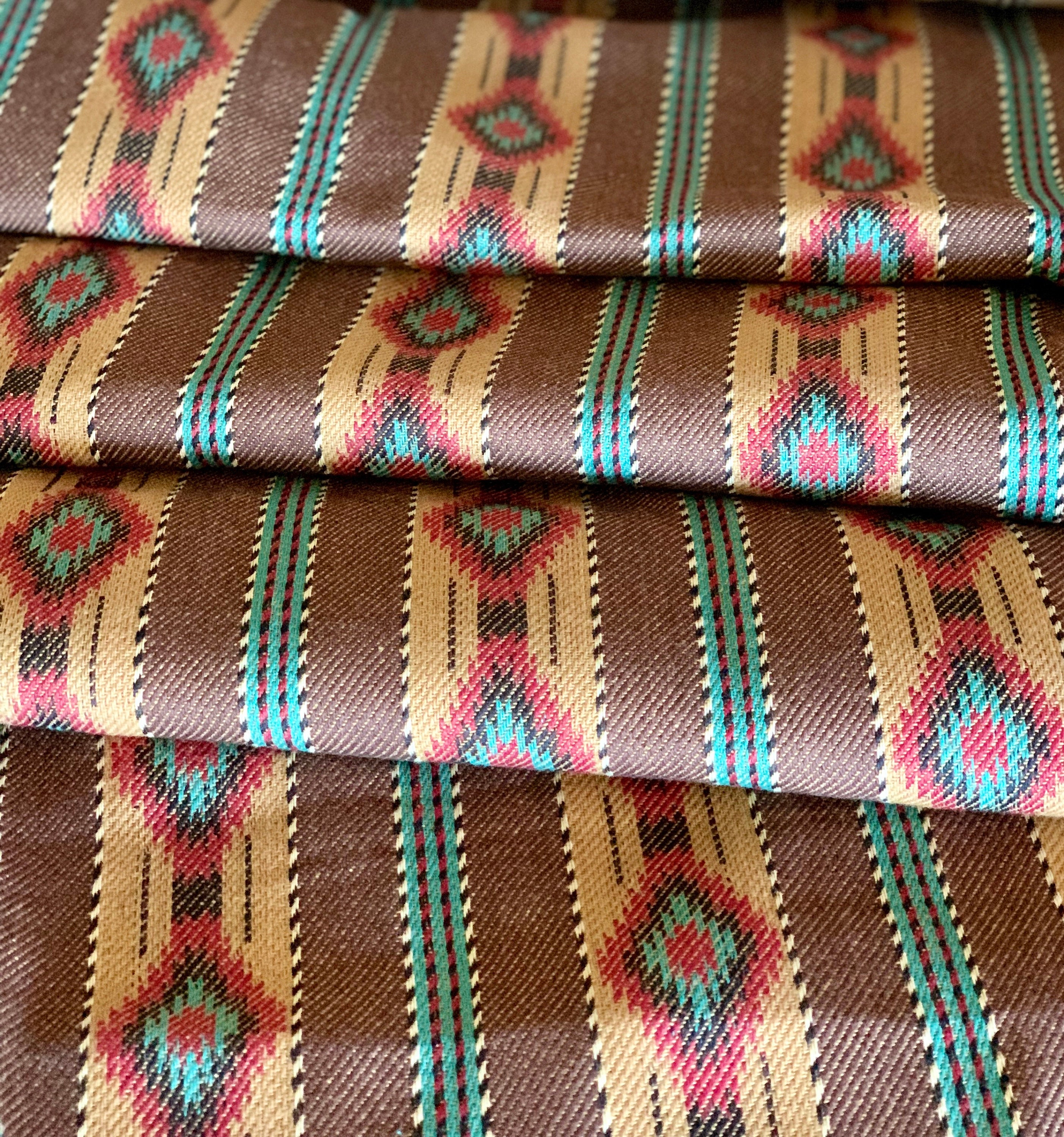 Boho Fabric by The Yard, Geometric Strips Dots Upholstery Fabric, Love  Heart Bohemian Decorative Fabric, Exotic Nationality Style DIY Art for