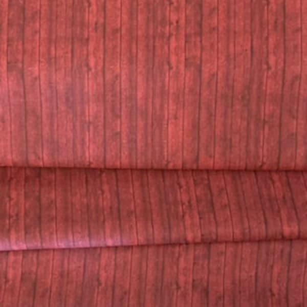 Wood Grain Fabric - Red - Barn Board Fabric - Landscape Fabric - Floorboards Fabric - Wood Quilt Fabric - By the Yard or Fat Quarter