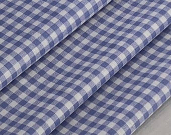 Fabric Findersのライトブルーマイクロチェック1/32インチ生地 - Etsy 日本