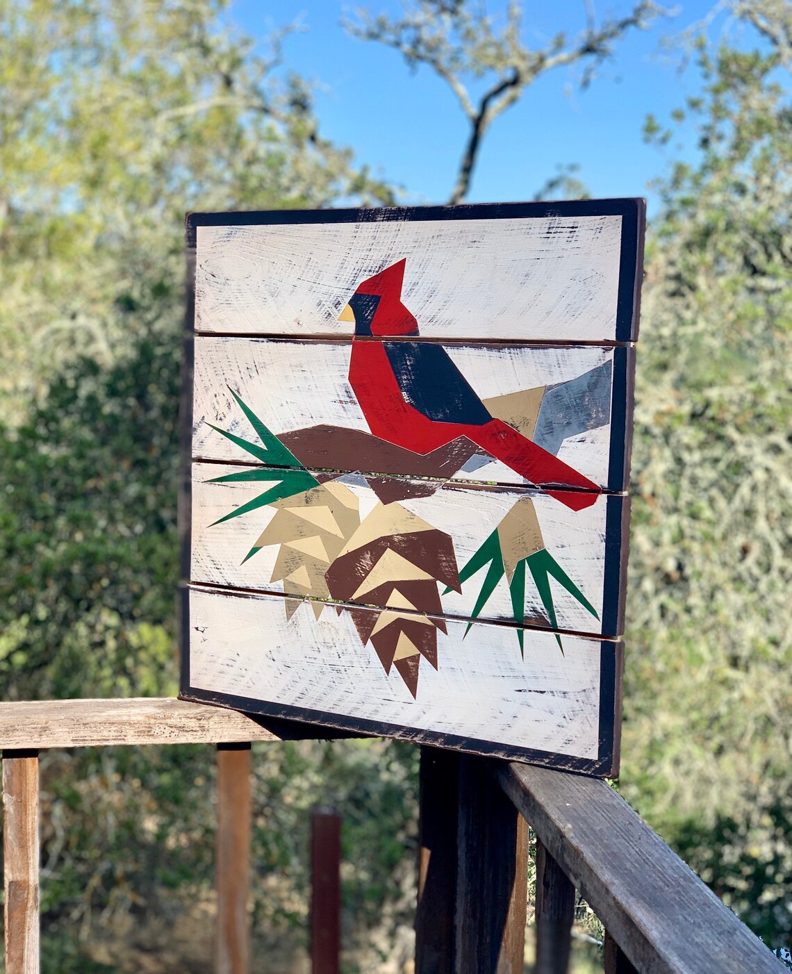 OUT OF STOCK Barn Quilt Cardinal Red Bird Quilt Etsy