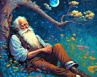 Printable Wall Art, Digital Download, Art Print of Rip Van Winkle ...