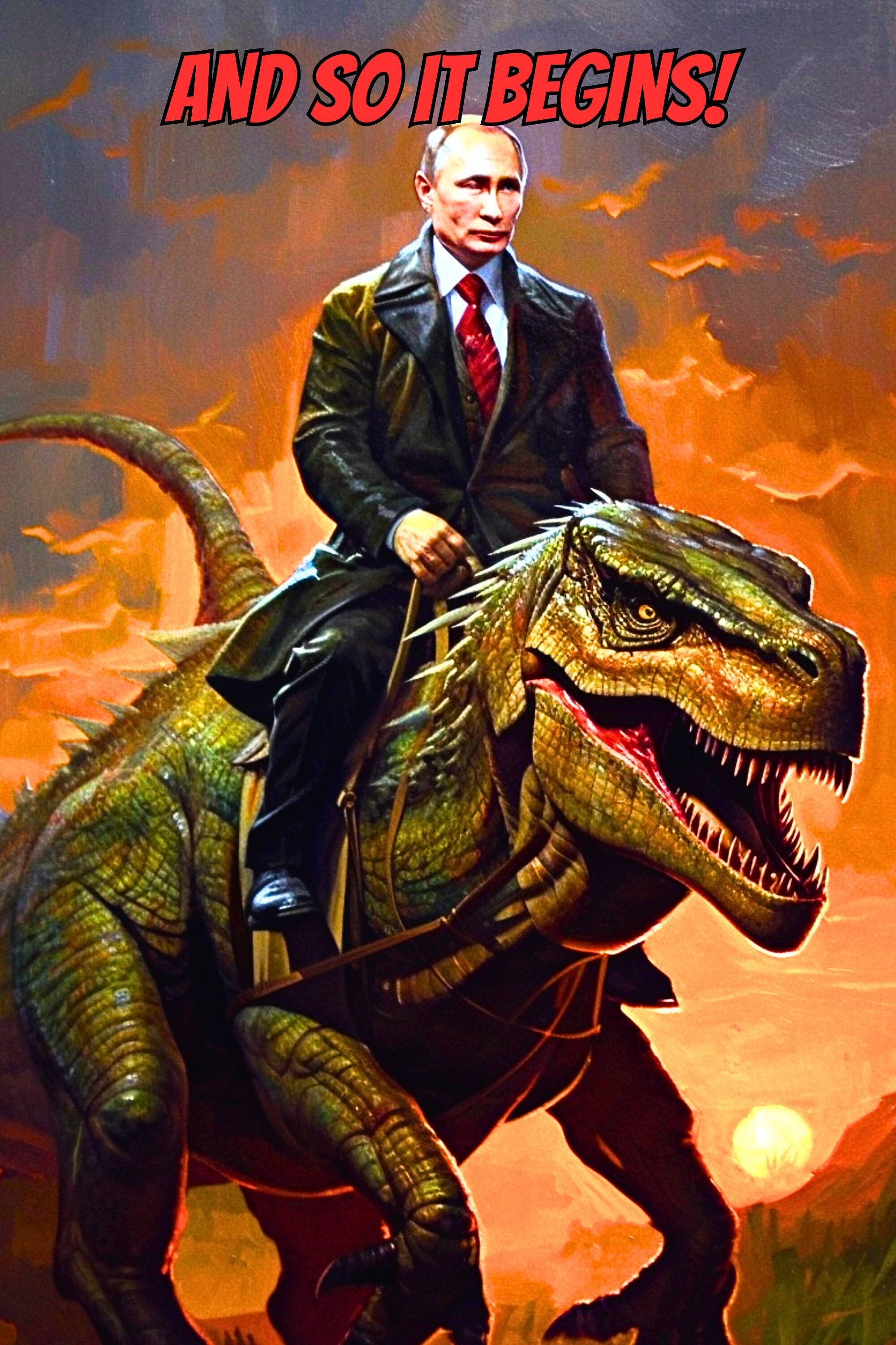 Putin Riding Goose Vladimir Putin Riding A Dinosaur