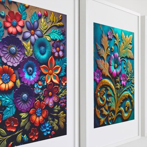3 PANEL WALL ART, Printable Wall Art, Digital Download. A Bright ...