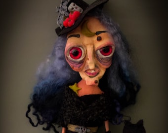 Locasta Witch  - Art Doll - Fantasy Doll - Haloween Doll - Witch Art Doll - art doll Handmade-Fantasy doll l -OOAK - Witch Doll