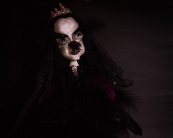 Ellenore Witch of Ravens  - Art Doll - Fantasy Doll - Haloween  Doll - Witch Art Doll - art doll Handmade-Fantasy doll l -OOAK - Witch Doll