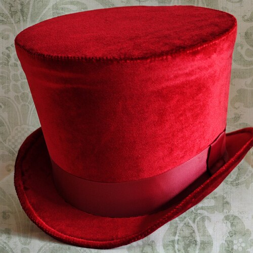 Red Velvet Top Hatvictorian Full Size 