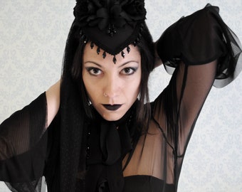 Victorian Tear Drop Small Form Hat Creative Costuming Theater and Halloween Costume Rental and  main image 4