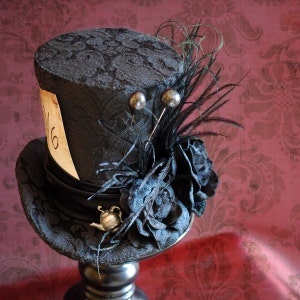 Gothic Mad Hatter Mini Top Hat,alice in Wonderland Halloween