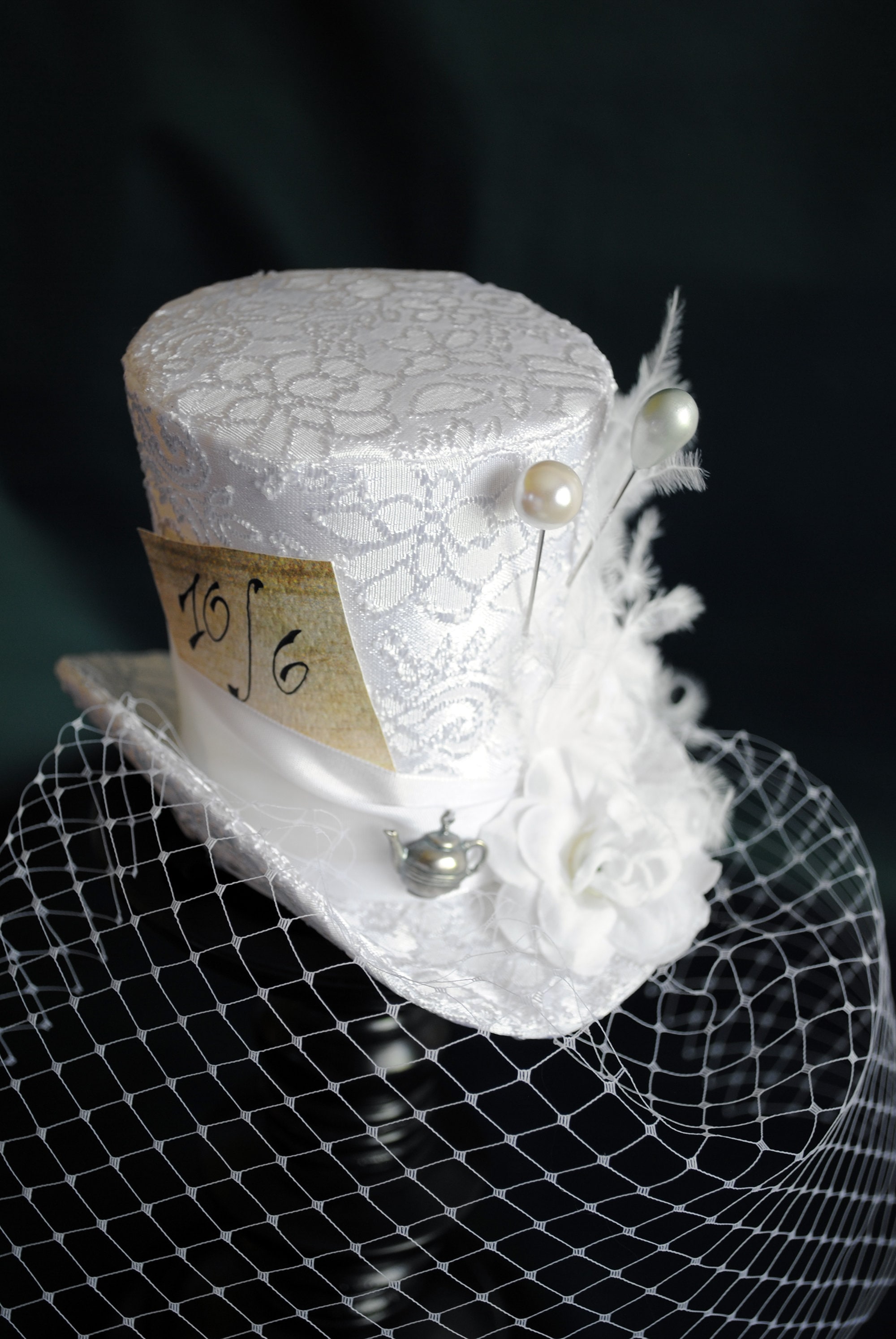 Sombrero De Copa Blanco Victoriano – Poliéster Suave, Circunferencia 58 Cm, Altura 13 Cm, Para Halloween, Cosplay Y Actuaciones Teatrales