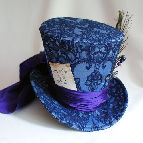 Mad Hatter Hat Alice in Wonderland Jewelry Fairy Tale Etsy