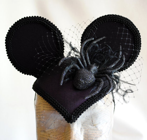 Purple Spider Black Velvet Gothic Halloween Headpiece Hair Accessory Amazon.com : Halloween Scrunchies Spider Bat Demon Black  main image 2