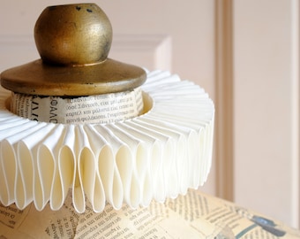 Elfenbein-Elisabethaner Ruff Kragen, Renaissance Kostüm Zubehör-Made to Order