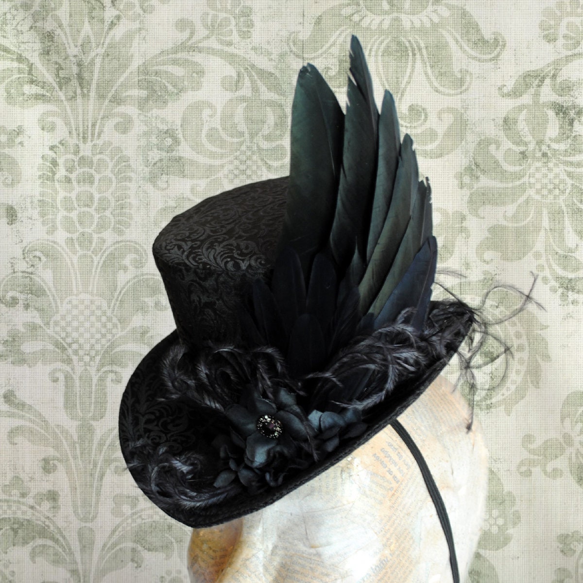 Black Satin Fascinator – Hat Haven