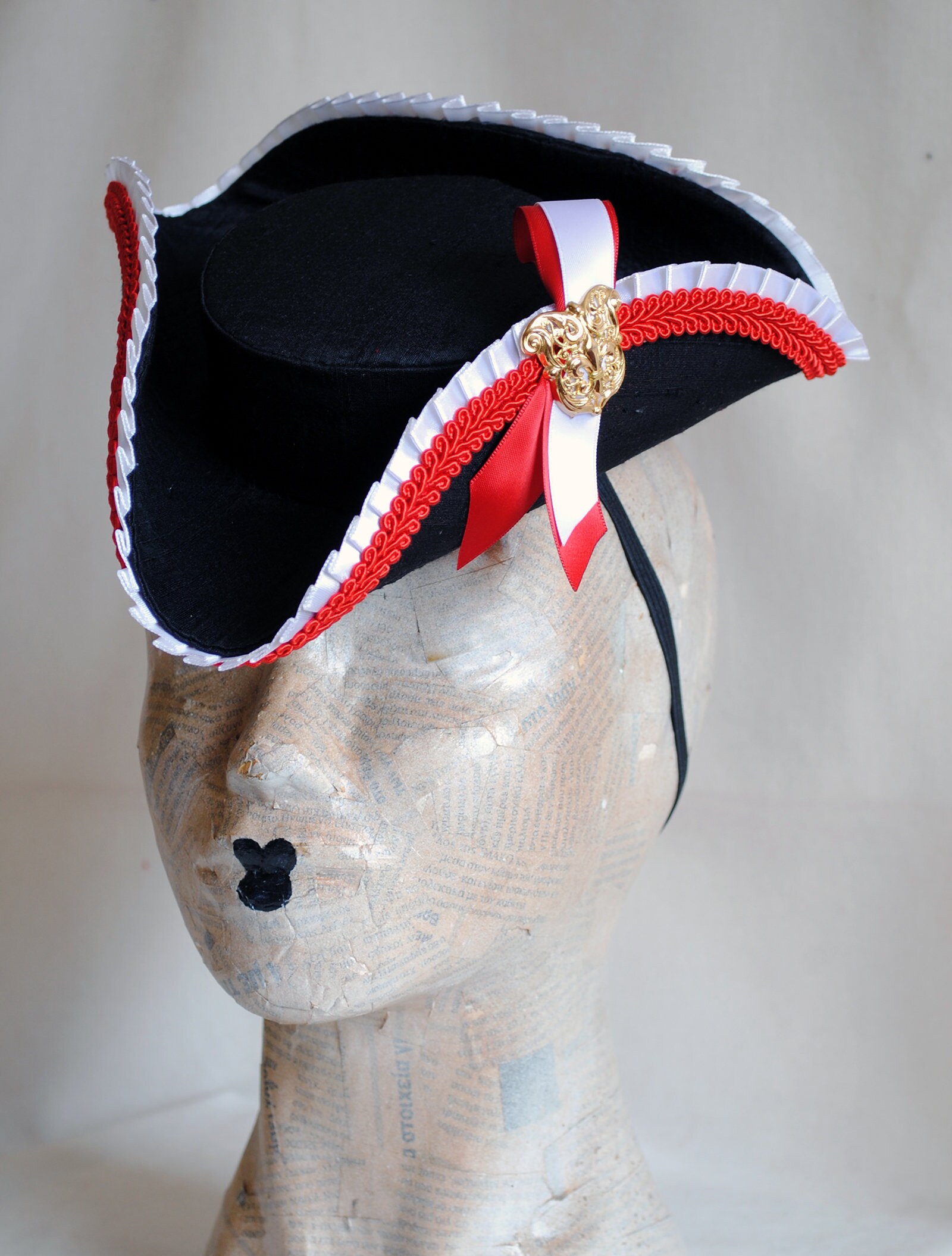 Tricorn Mini Hat + Red Bow Hats Unisex main image 0