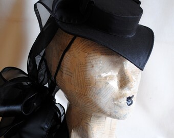Victorian Witch Tear-drop Mini Hat,gothic Bridal Mini Top  display picture 1