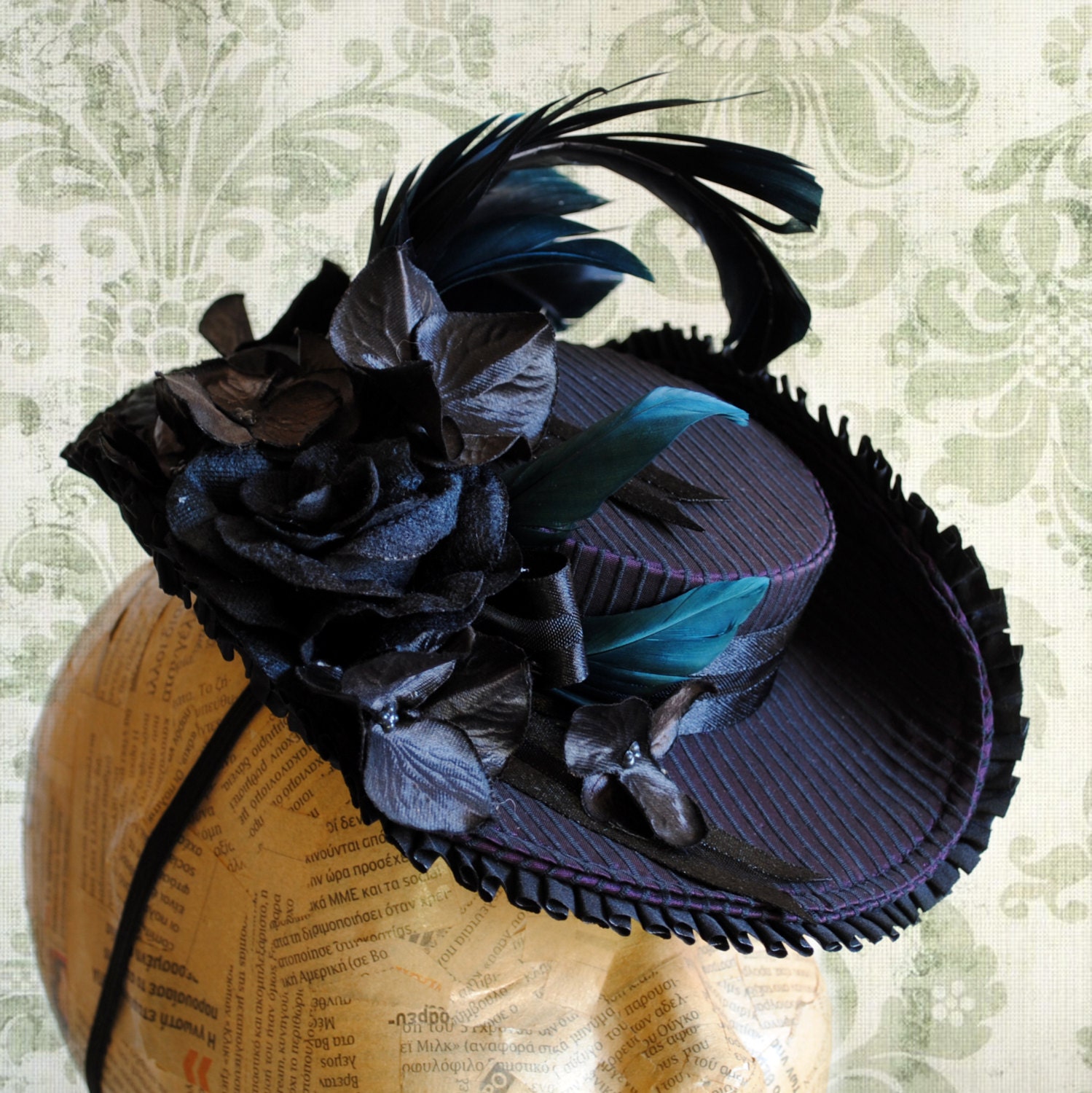 Purple Victorian Mini Hat,Gothic Mini 
