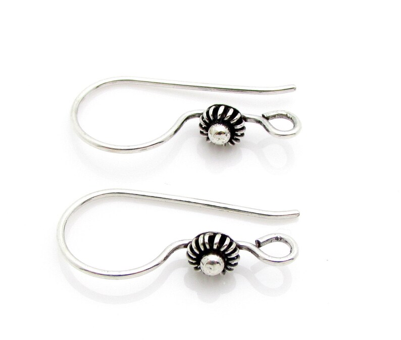 Sterling Silver Ear Wires, 4 Pcs image 1