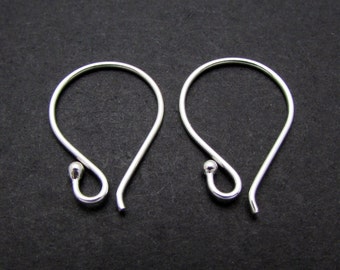 Sterling Silver Ear Wires, 4 Pcs