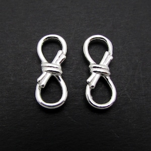 Sterling Silver Connectors, 2 Pcs