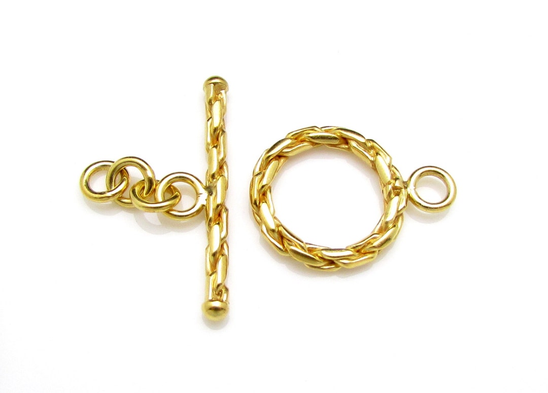 Drawstring Toggle Gold 1 Pc, Toggle and Bar in 24k Gold Plated Over Sterling Silver - Etsy