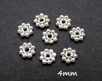 20 Pcs, 4mm, Sterling Silver Spacers