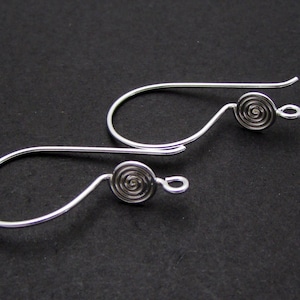 4 Pcs, Sterling Silver Ear Wires