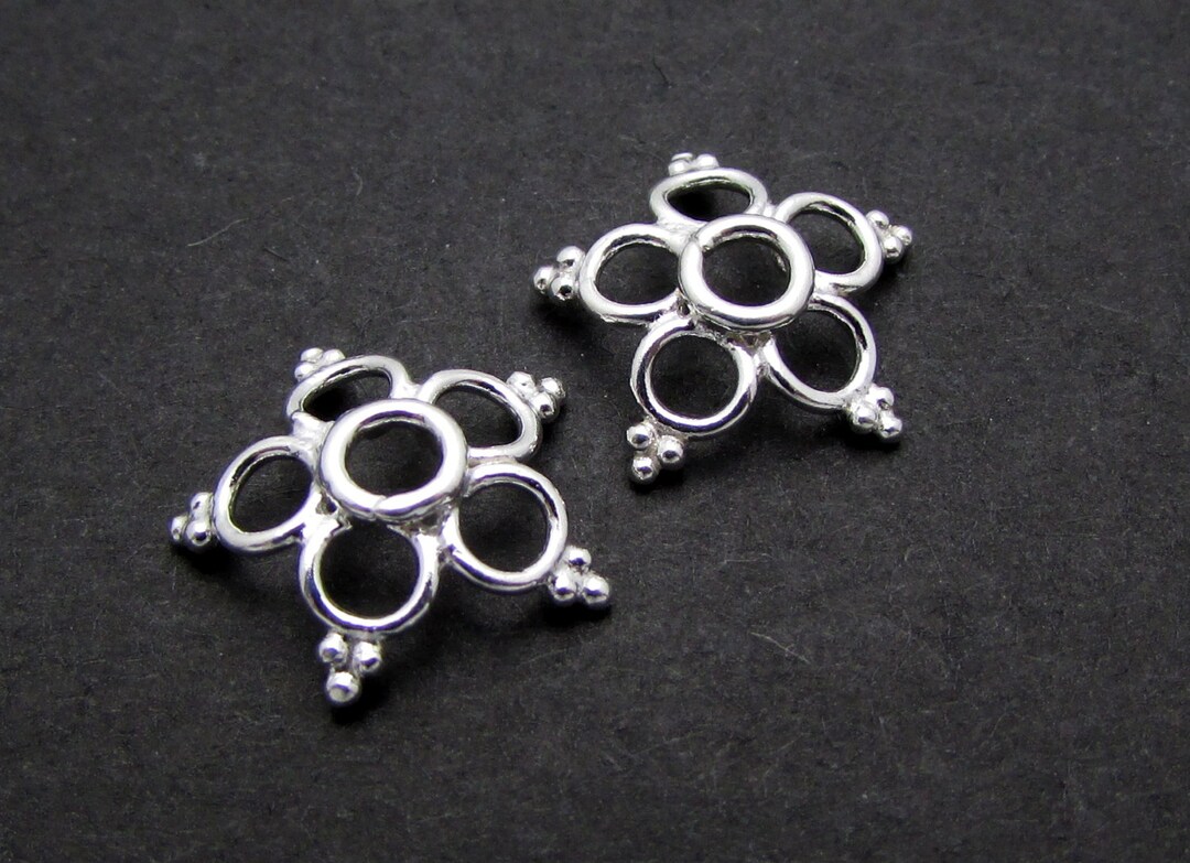 2 Pcs 10mm Sterling Silver Bead Caps Etsy Hong Kong