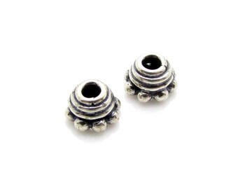 Bead Caps for Jewelry Making Bali Sterling Silver End Beads