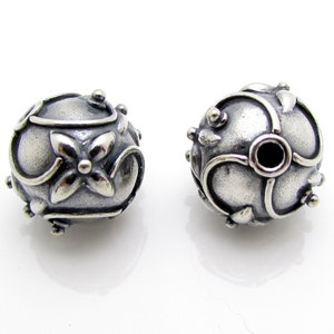 1 Pc, 9mm, Sterling Silver Bead