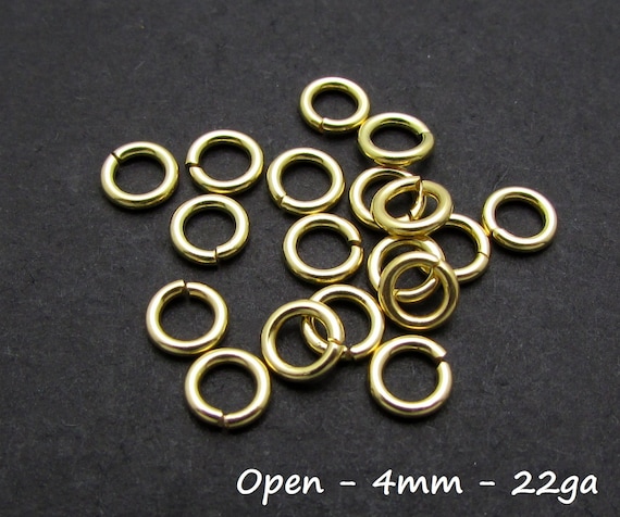 Open Jump Rings Gold Filled 22 Gauge 5mm 20pcs