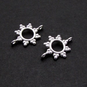4 Pcs, Sterling Silver Connectors