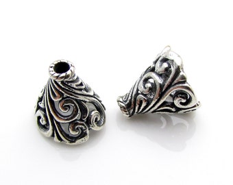 Sterling Silver Bead Cone, 2 Pcs