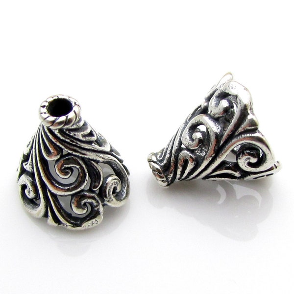 Sterling Silver Bead Cone, 2 Pcs