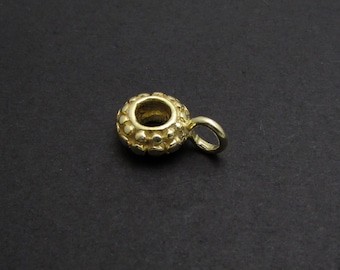 24k Gold over Sterling Silver Bead Spacers, 1 Pc