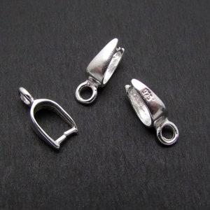 Sterling Silver Bails, 3 Pcs