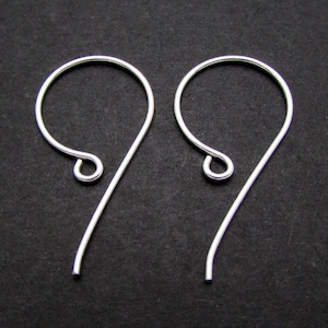 Sterling Silver Ear Wires, 4 Pcs