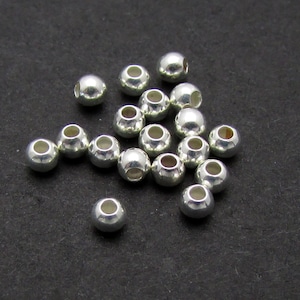 3mm Sterling Silver Seamless Beads