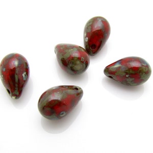10 Pcs, 6X9mm, Czech Glass Bead Teardrop