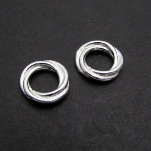 4 Pcs, 9mm,Sterling Silver Spacers