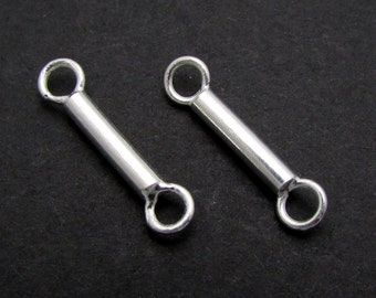 Sterling Silver Connectors, 4 Pcs