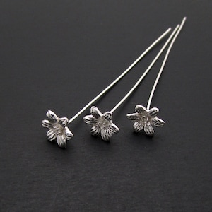 Sterling Silver Head Pins, 24ga, 50mm