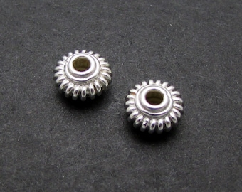 Sterling Silver Spacer Bead, 5.5mm, 10 Pcs