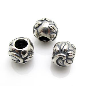 Sterling Silver Bead, 8mm, 2 Pcs