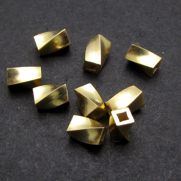 10 Pcs, Gold Bead, 24k Gold plated over Sterling Silver