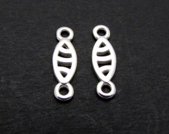 4 Pcs, Sterling Silver Connectors